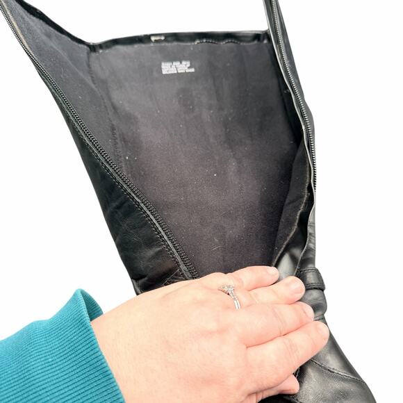 Clarks Black Leather Riding Boots Women’s 8.5M Knee High Zip Equestrian - Picture 13 of 15